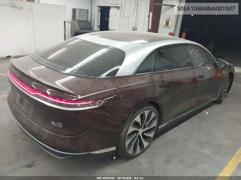 2022 Lucid Air Grand Touring VIN: 50EA1GBA8NA001507 Lot: 45403483