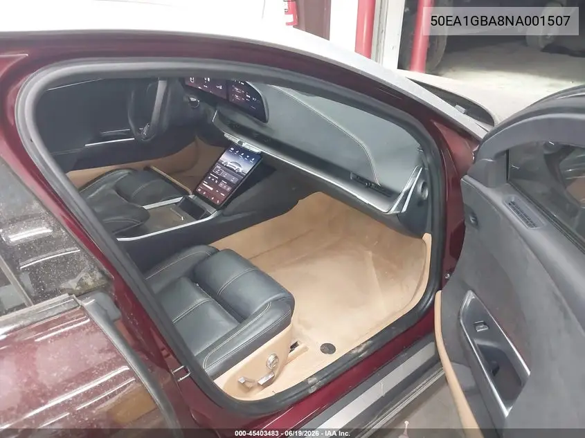 2022 Lucid Air Grand Touring VIN: 50EA1GBA8NA001507 Lot: 45403483