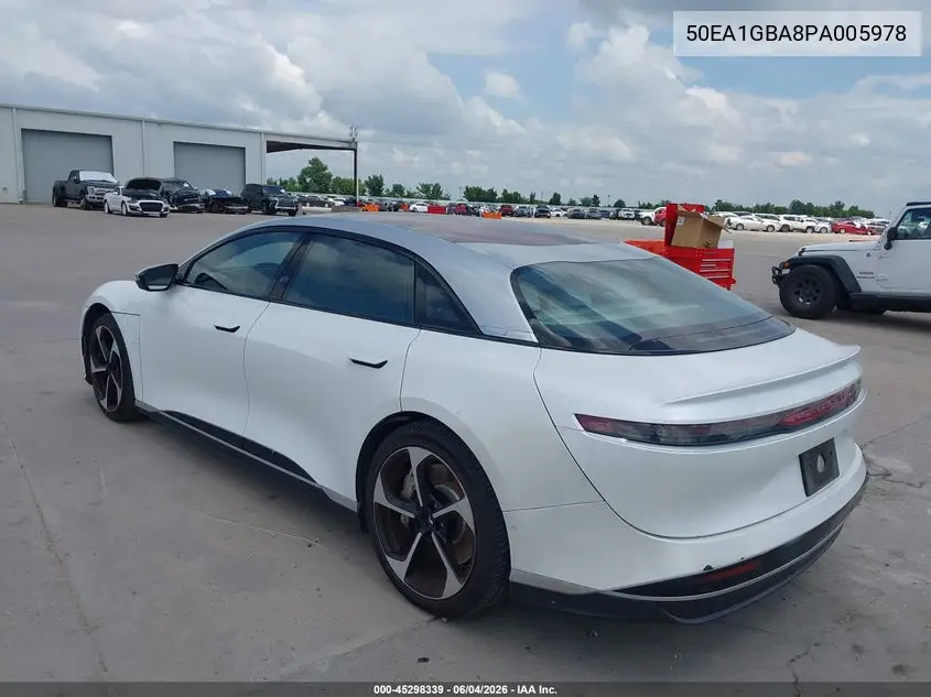 2023 Lucid Air Grand Touring VIN: 50EA1GBA8PA005978 Lot: 45298339