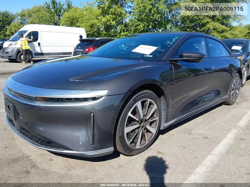 2023 Lucid Air Pure VIN: 50EA1PFA2PA009115 Lot: 45344343