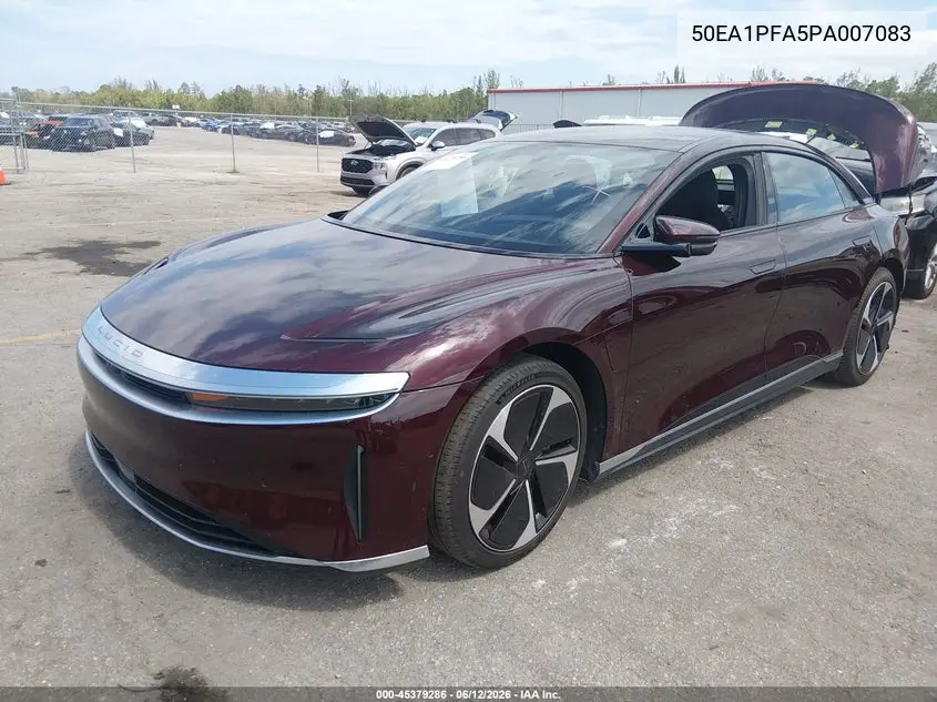 2023 Lucid Air Pure VIN: 50EA1PFA5PA007083 Lot: 45379286