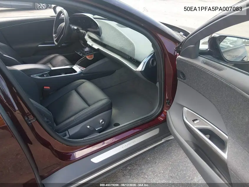 2023 Lucid Air Pure VIN: 50EA1PFA5PA007083 Lot: 45379286