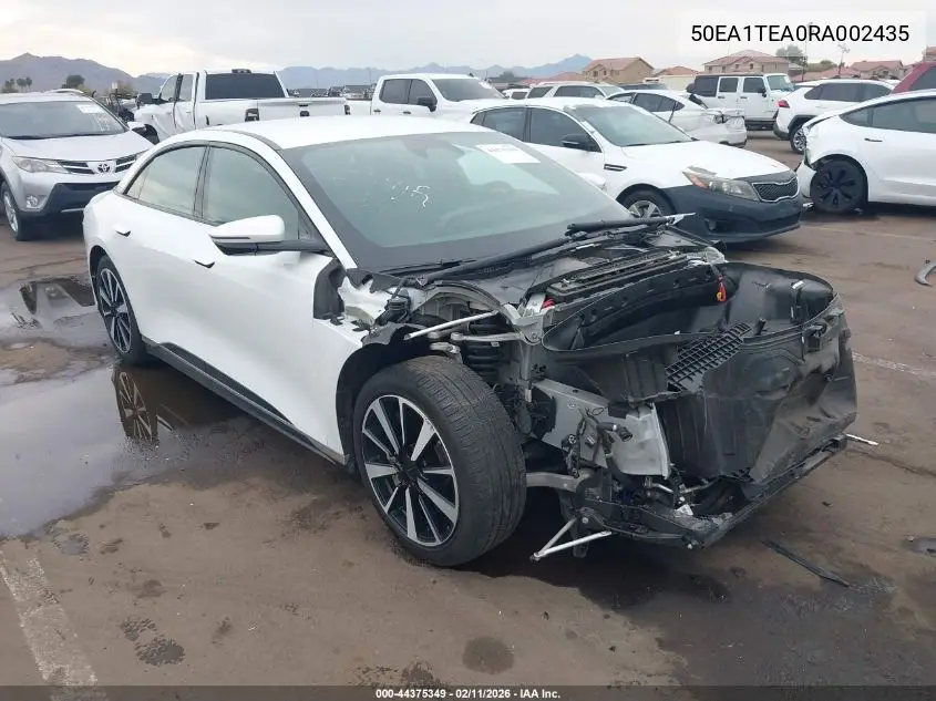 2024 Lucid Air Touring VIN: 50EA1TEA0RA002435 Lot: 44375349
