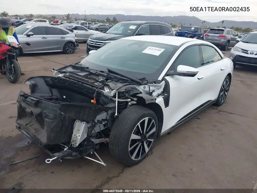 2024 Lucid Air Touring VIN: 50EA1TEA0RA002435 Lot: 44375349