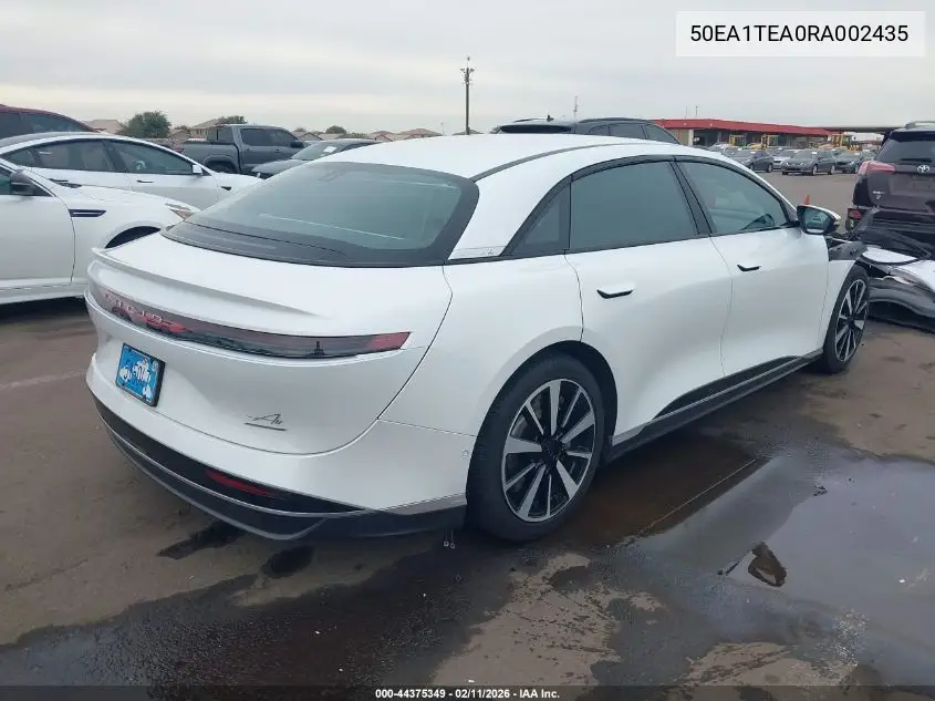 2024 Lucid Air Touring VIN: 50EA1TEA0RA002435 Lot: 44375349