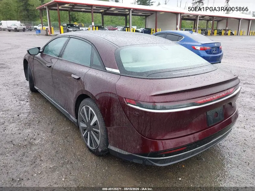 2024 Lucid Air Pure VIN: 50EA1PGA3RA005866 Lot: 45125371