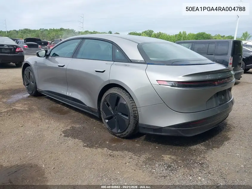 2024 Lucid Air Pure VIN: 50EA1PGA4RA004788 Lot: 45160662