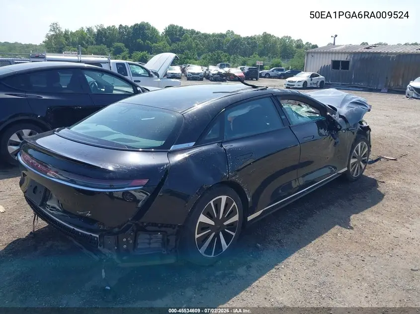 2024 Lucid Air Pure VIN: 50EA1PGA6RA009524 Lot: 45534609