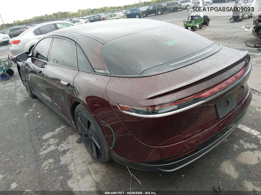2025 Lucid Air Pure VIN: 50EA1PGA8SA009093 Lot: 44917077
