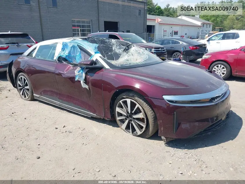 2025 Lucid Air Touring VIN: 50EA1TEAXSA009740 Lot: 45141895