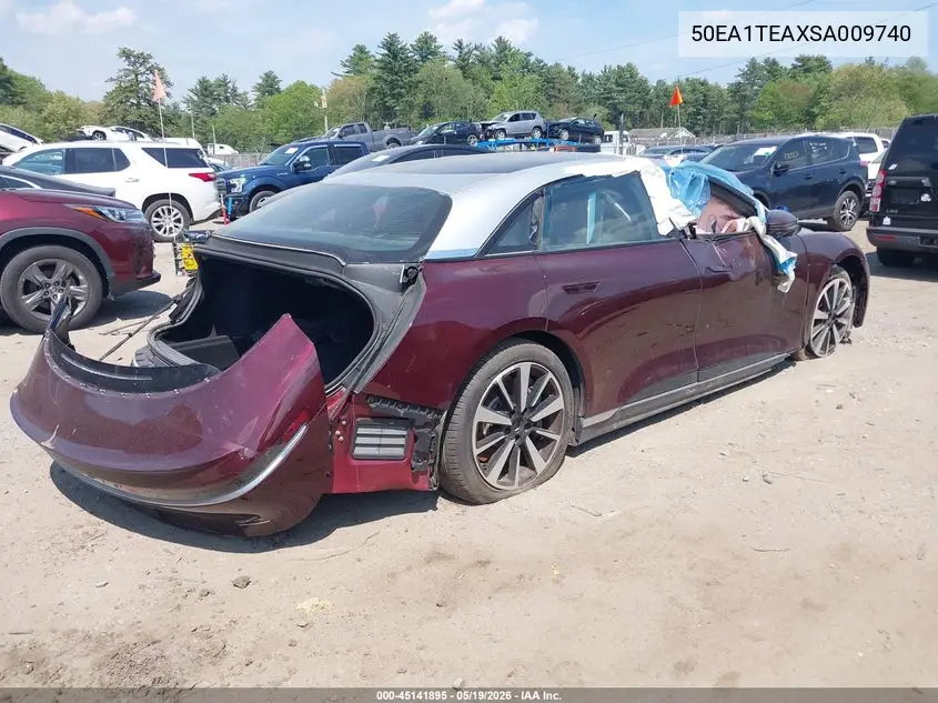 2025 Lucid Air Touring VIN: 50EA1TEAXSA009740 Lot: 45141895