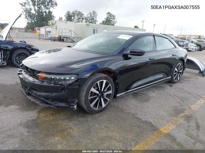 2025 Lucid Air Pure VIN: 50EA1PGAXSA007555 Lot: 45212840
