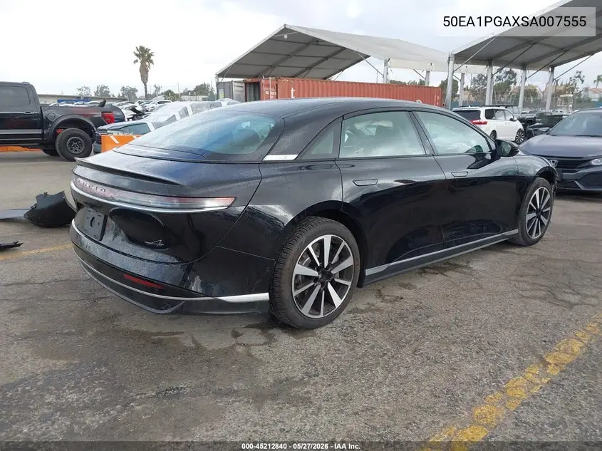 2025 Lucid Air Pure VIN: 50EA1PGAXSA007555 Lot: 45212840