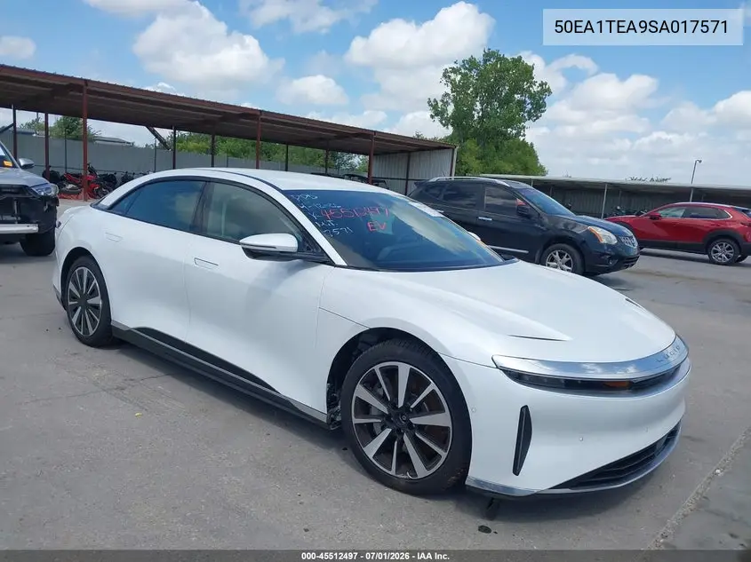 2025 Lucid Air Touring VIN: 50EA1TEA9SA017571 Lot: 45512497