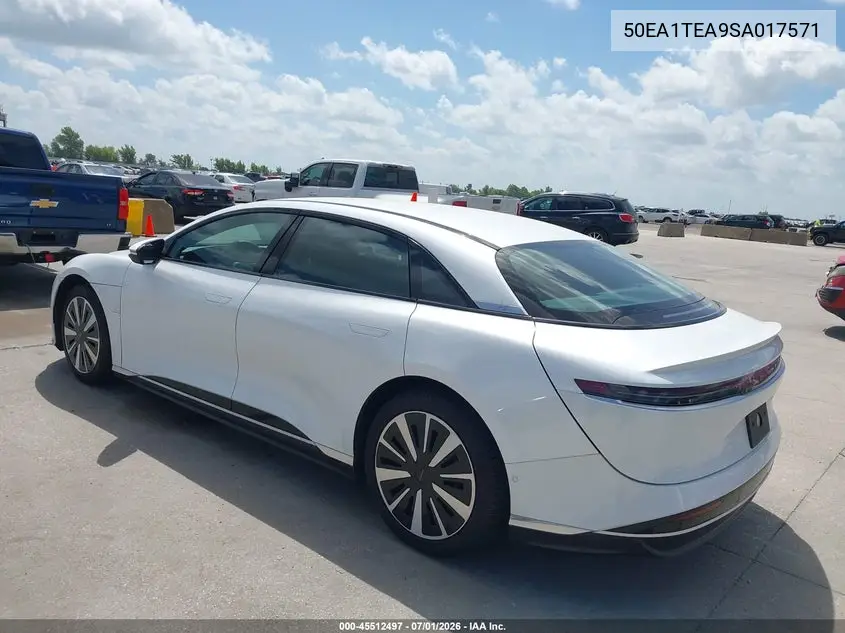 2025 Lucid Air Touring VIN: 50EA1TEA9SA017571 Lot: 45512497