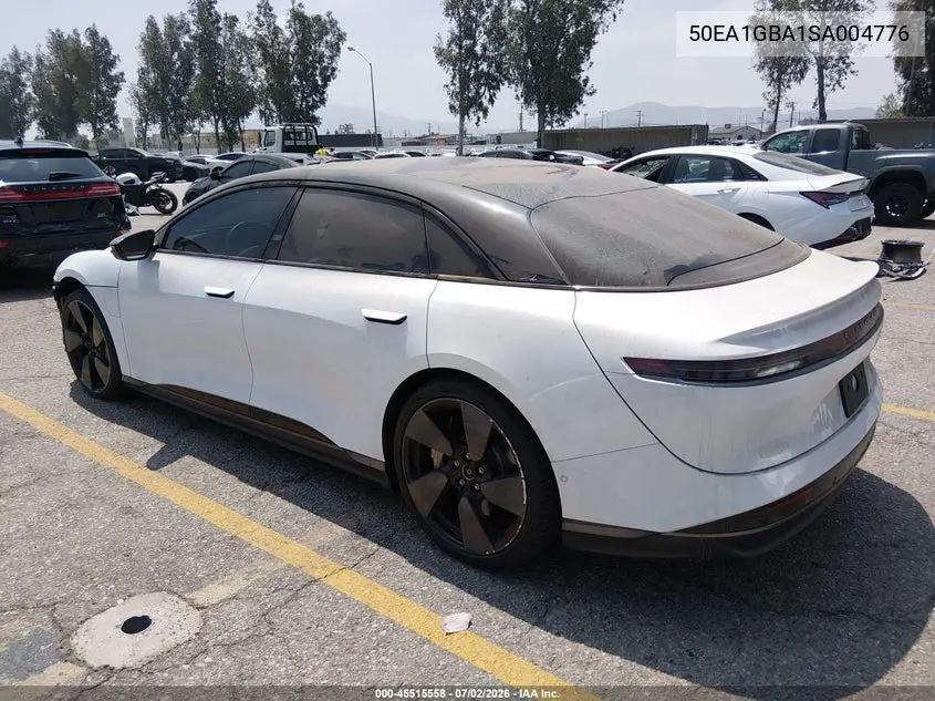 2025 Lucid Air Grand Touring VIN: 50EA1GBA1SA004776 Lot: 45515558