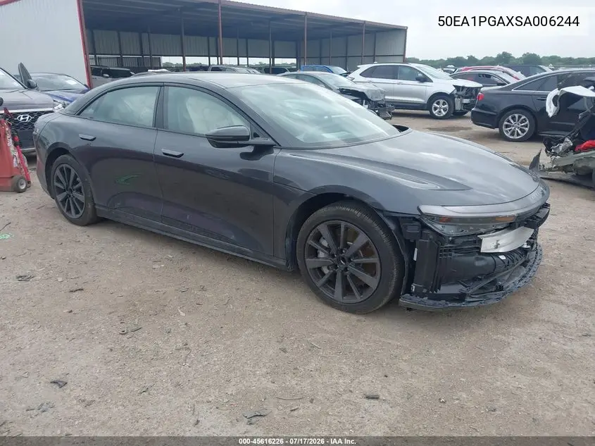 2025 Lucid Air Pure VIN: 50EA1PGAXSA006244 Lot: 45616226