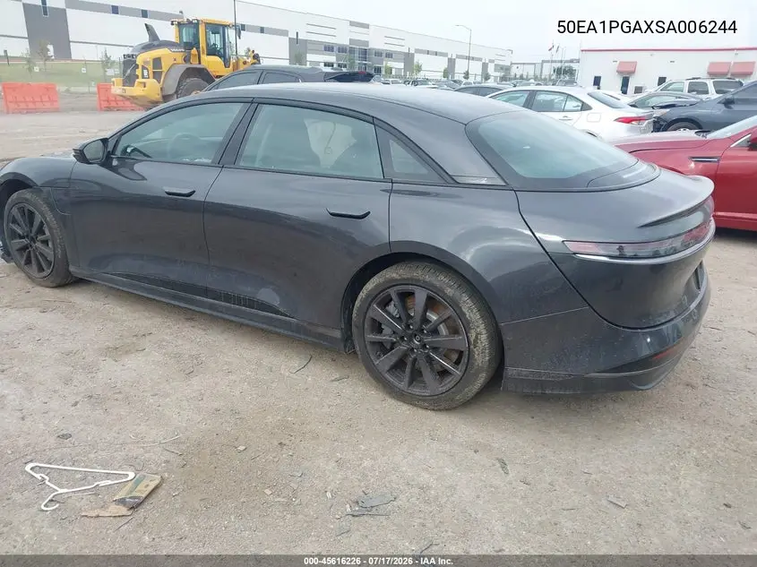 2025 Lucid Air Pure VIN: 50EA1PGAXSA006244 Lot: 45616226