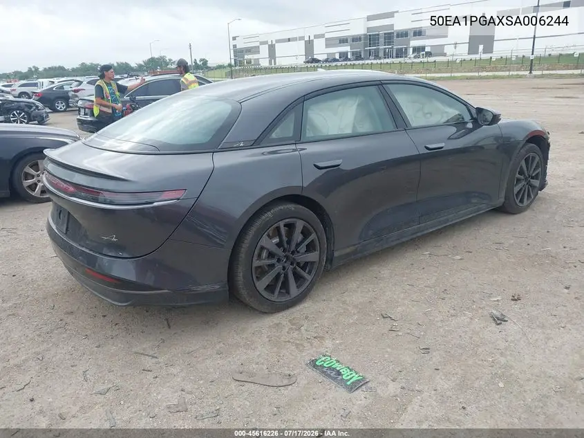 2025 Lucid Air Pure VIN: 50EA1PGAXSA006244 Lot: 45616226