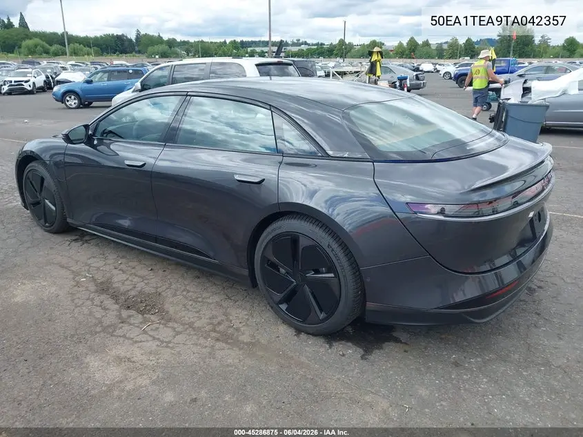 2026 Lucid Air Touring VIN: 50EA1TEA9TA042357 Lot: 45286875