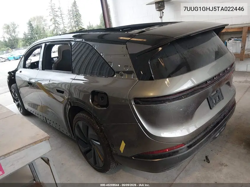 2026 Lucid Gravity Grand Touring VIN: 7UUG1GHJ5TA022446 Lot: 45289544