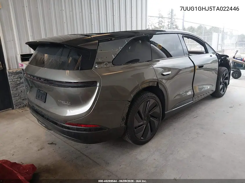 2026 Lucid Gravity Grand Touring VIN: 7UUG1GHJ5TA022446 Lot: 45289544
