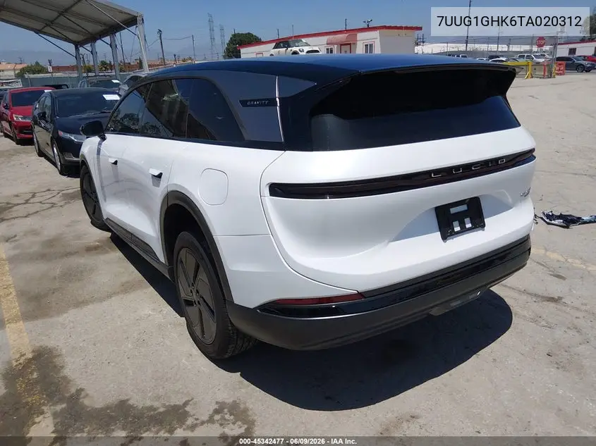 2026 Lucid Gravity Grand Touring VIN: 7UUG1GHK6TA020312 Lot: 45342477