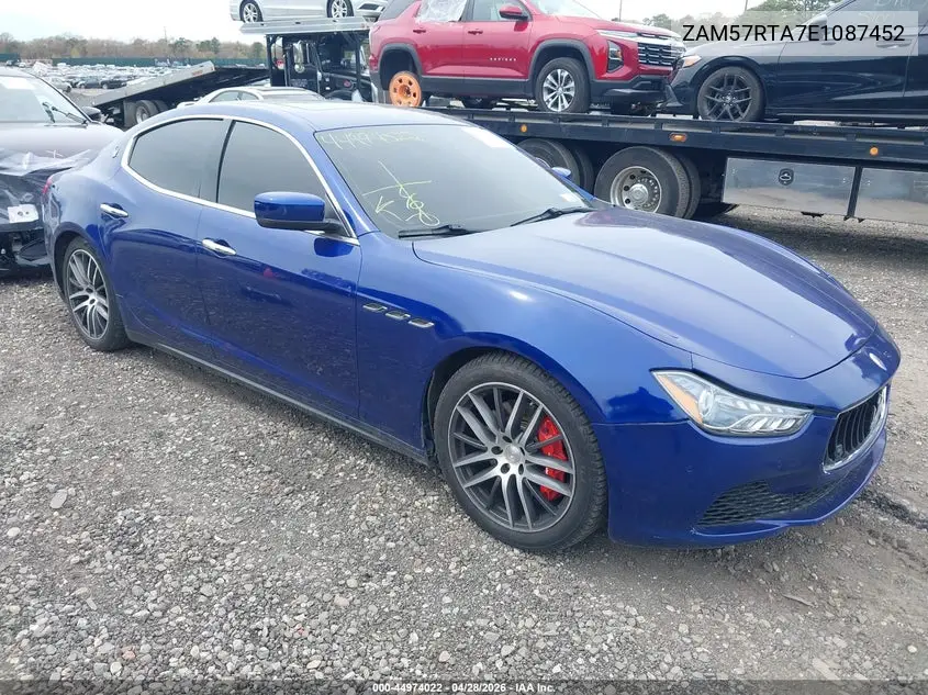 2014 Maserati Ghibli S Q4 VIN: ZAM57RTA7E1087452 Lot: 44974022
