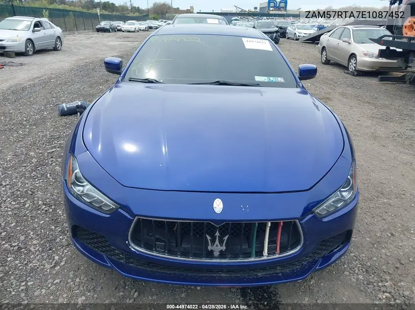 2014 Maserati Ghibli S Q4 VIN: ZAM57RTA7E1087452 Lot: 44974022
