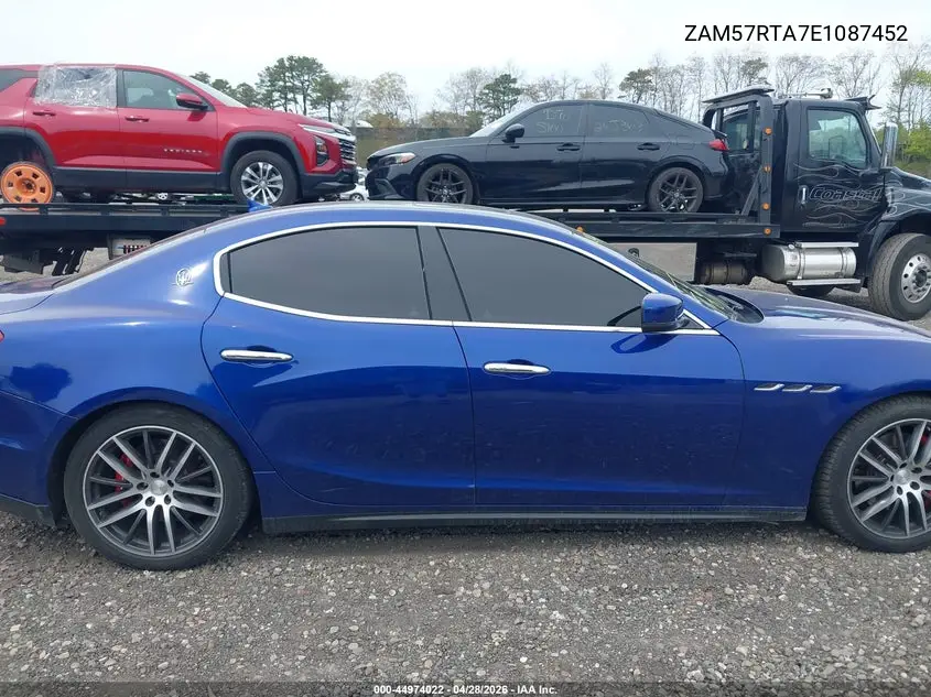 2014 Maserati Ghibli S Q4 VIN: ZAM57RTA7E1087452 Lot: 44974022