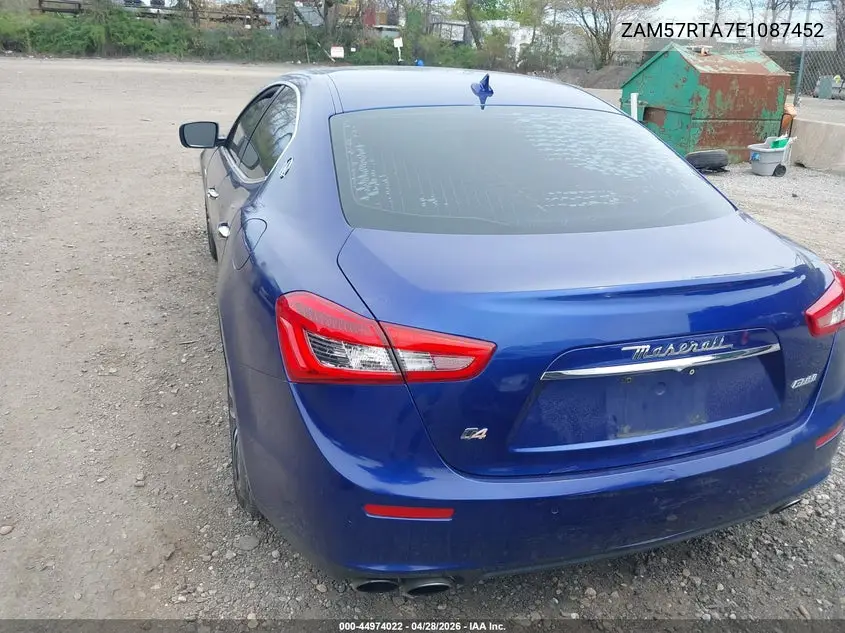 2014 Maserati Ghibli S Q4 VIN: ZAM57RTA7E1087452 Lot: 44974022
