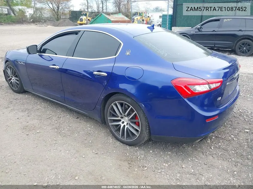 2014 Maserati Ghibli S Q4 VIN: ZAM57RTA7E1087452 Lot: 44974022