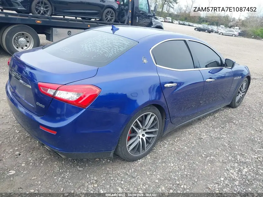 2014 Maserati Ghibli S Q4 VIN: ZAM57RTA7E1087452 Lot: 44974022