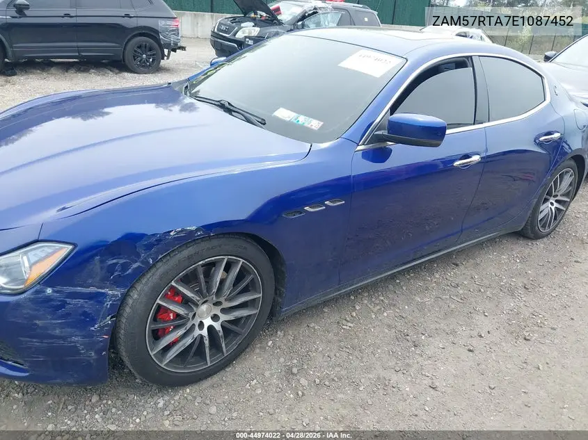 2014 Maserati Ghibli S Q4 VIN: ZAM57RTA7E1087452 Lot: 44974022