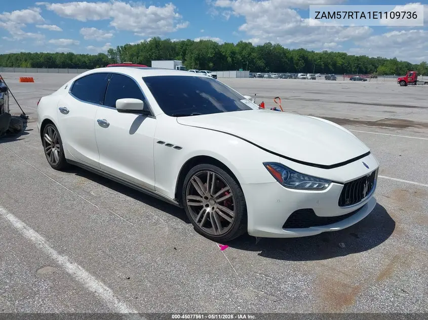 2014 Maserati Ghibli S Q4 VIN: ZAM57RTA1E1109736 Lot: 45077561