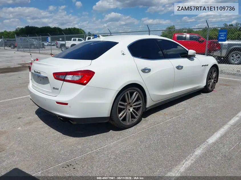 2014 Maserati Ghibli S Q4 VIN: ZAM57RTA1E1109736 Lot: 45077561
