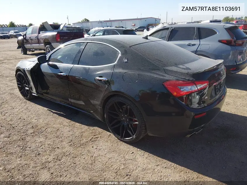 2014 Maserati Ghibli S Q4 VIN: ZAM57RTA8E1103691 Lot: 45094745