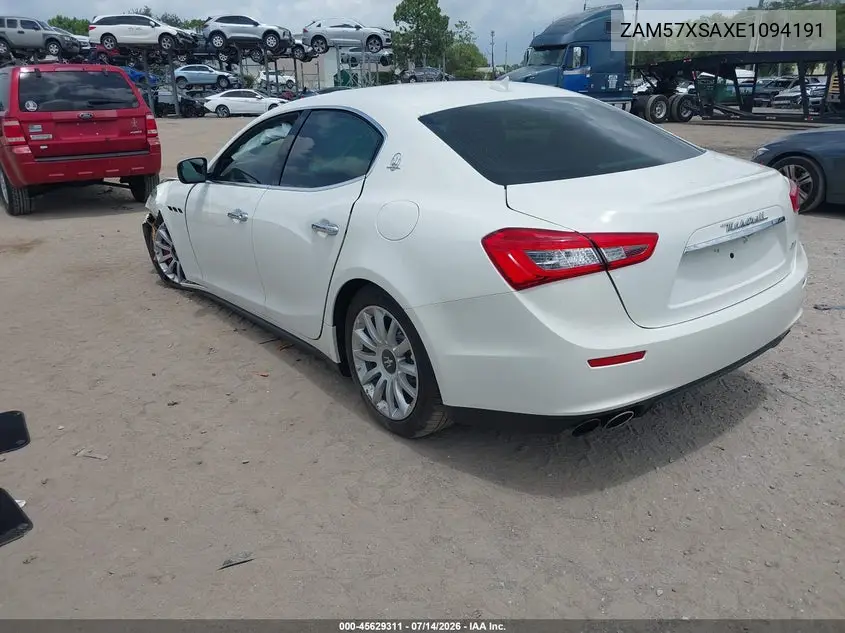 2014 Maserati Ghibli VIN: ZAM57XSAXE1094191 Lot: 45629311