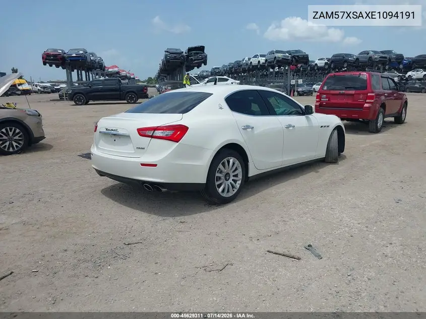 2014 Maserati Ghibli VIN: ZAM57XSAXE1094191 Lot: 45629311