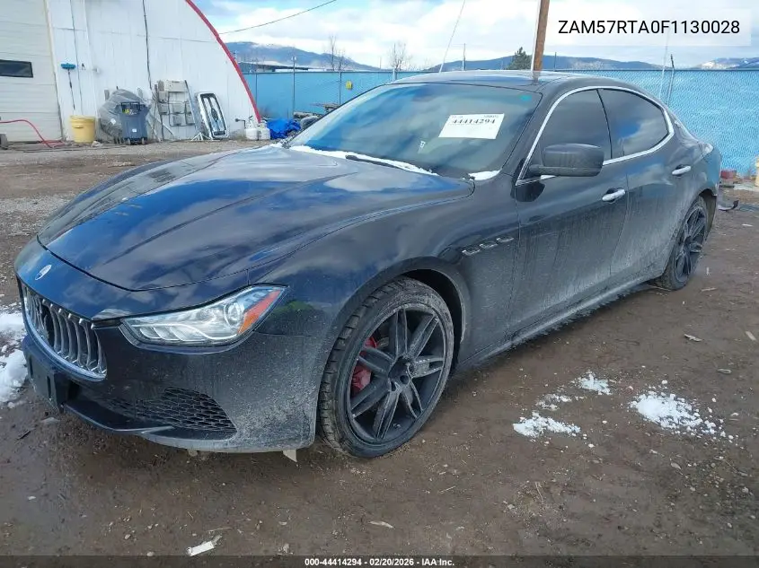2015 Maserati Ghibli S Q4 VIN: ZAM57RTA0F1130028 Lot: 44414294