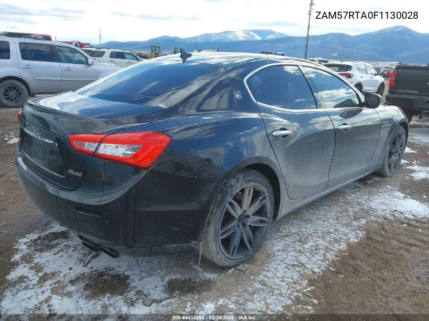 2015 Maserati Ghibli S Q4 VIN: ZAM57RTA0F1130028 Lot: 44414294