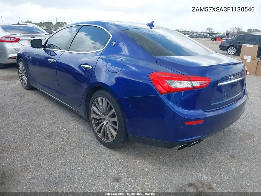 2015 Maserati Ghibli VIN: ZAM57XSA3F1130546 Lot: 44487096