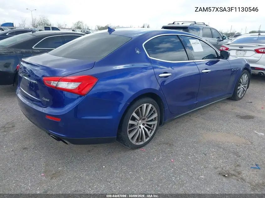 2015 Maserati Ghibli VIN: ZAM57XSA3F1130546 Lot: 44487096