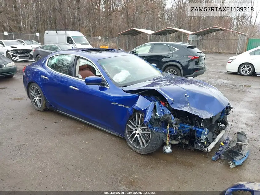 2015 Maserati Ghibli S Q4 VIN: ZAM57RTAXF1139318 Lot: 46474666