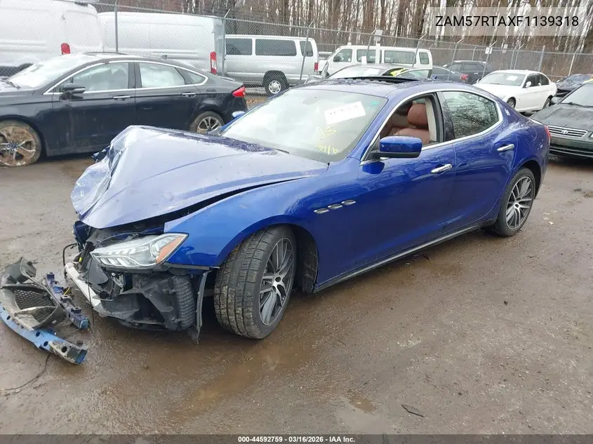 2015 Maserati Ghibli S Q4 VIN: ZAM57RTAXF1139318 Lot: 46474666
