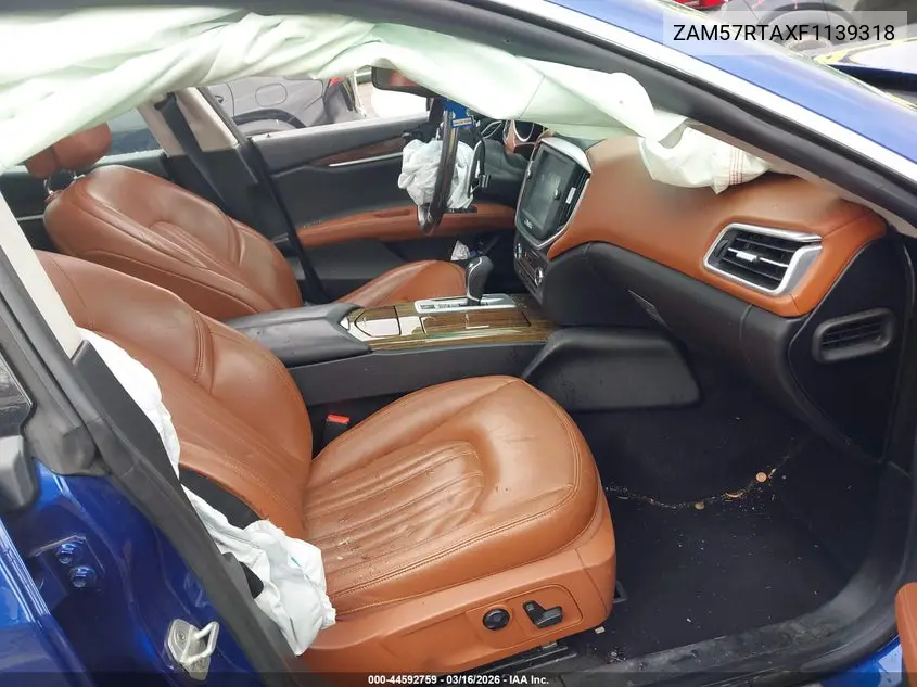 2015 Maserati Ghibli S Q4 VIN: ZAM57RTAXF1139318 Lot: 46474666