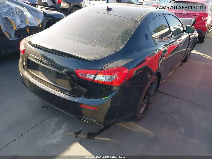 2015 Maserati Ghibli S Q4 VIN: ZAM57RTA6F1130017 Lot: 44824366
