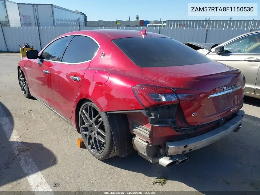 2015 Maserati Ghibli S Q4 VIN: ZAM57RTA8F1150530 Lot: 44984695