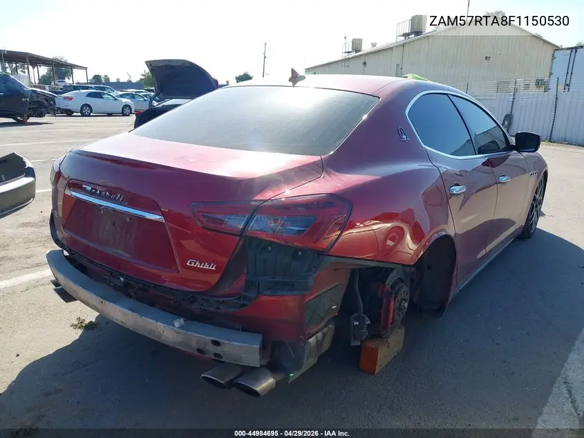 2015 Maserati Ghibli S Q4 VIN: ZAM57RTA8F1150530 Lot: 44984695