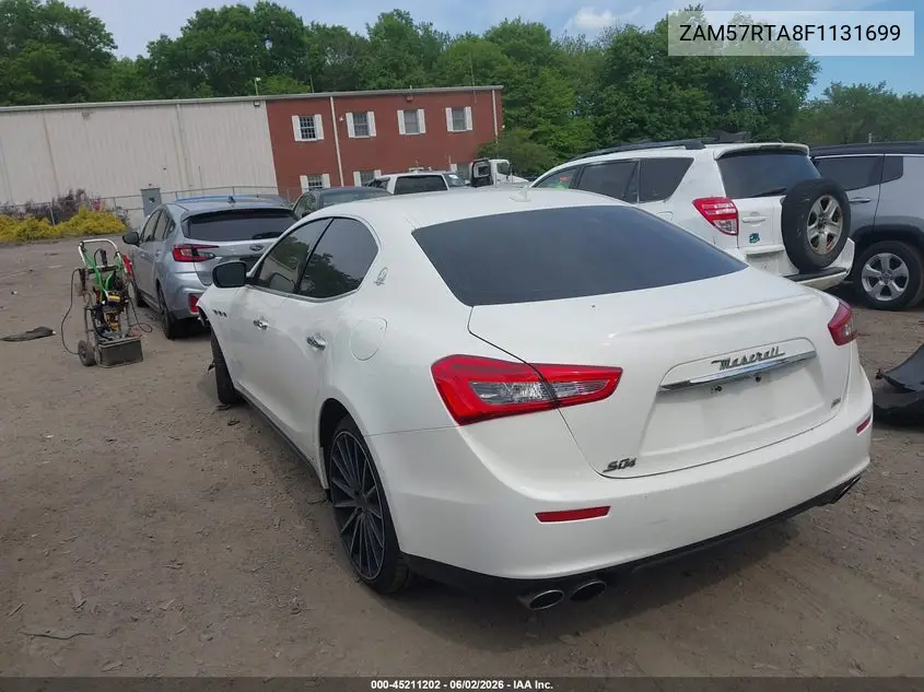 2015 Maserati Ghibli S Q4 VIN: ZAM57RTA8F1131699 Lot: 45211202